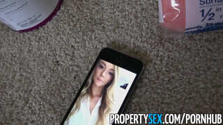 PropertySex - a maca gyorsan rábukott a faszomra